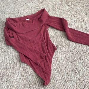 Aerie Off-Shoulder/Cowl Ribbed Bodysuit